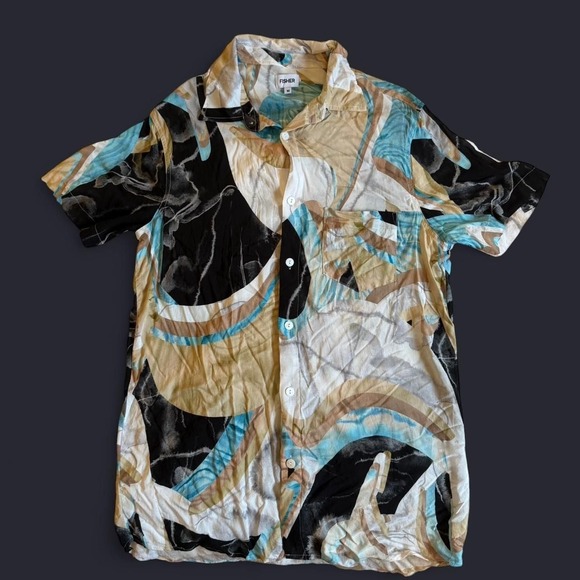 Other - Fisher DJ Abstract Print Festival Button-Up Shirt - Size M